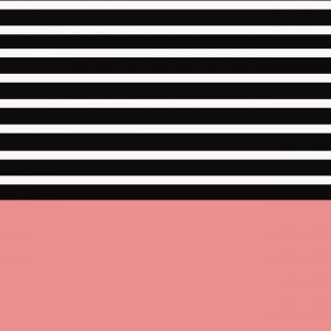 Black & White Stripes with Blush Pink Patch